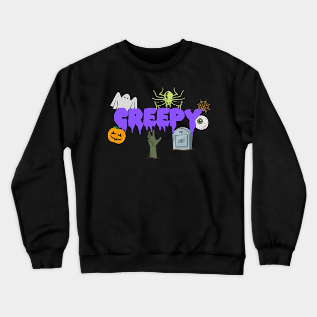 Creepy - Halloween Crewneck Sweatshirt by euheincaio